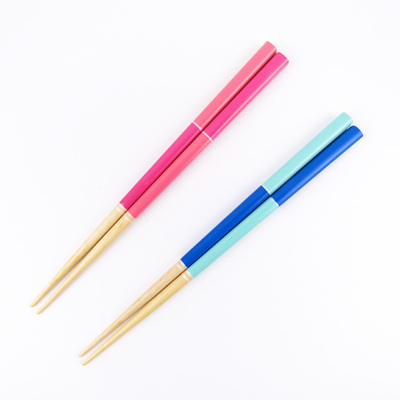 食洗機対応　子供箸　サイズ箸　大市松ブルー　ピンク　15～21cm(一膳)